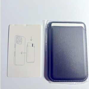 Black MagSafe Leather Wallet Case